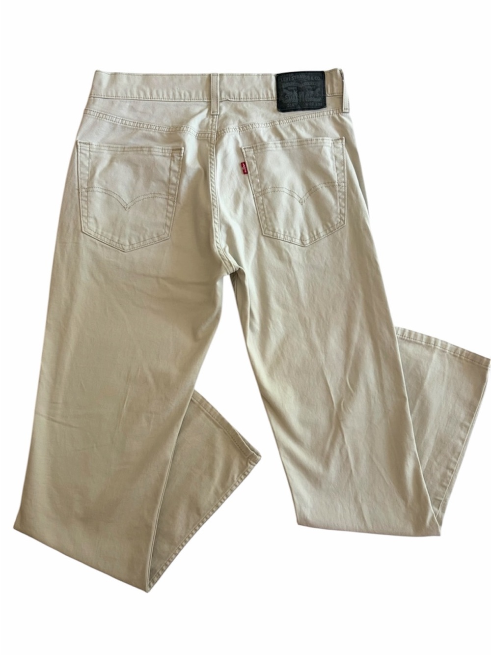 Levi’s 514 Straight Leg Jeans Cream Khaki/Tan 5 Pocket W/Black Tag (W32 L32)